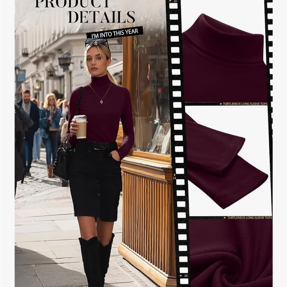 Burgundy Turtleneck